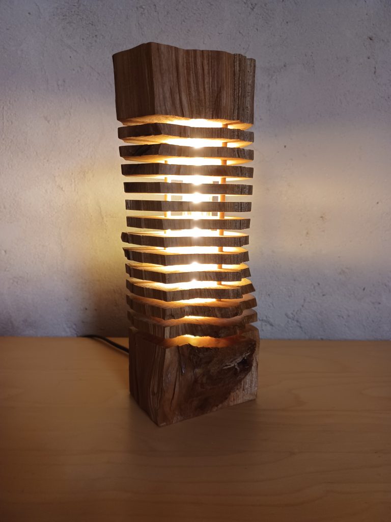 lampe-bois-bûche-merisier